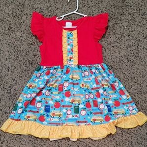 **SOLD** Little girl Back to School boutique dress